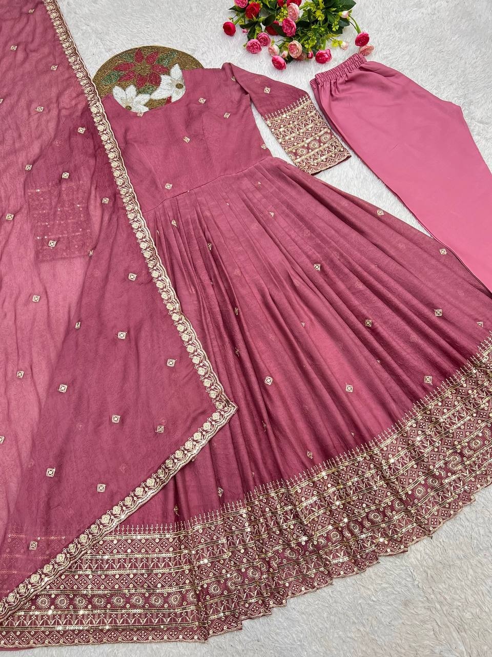 New Launch Rangoli Crush Silk Salwar Kameez With Dupatta For Function Wear