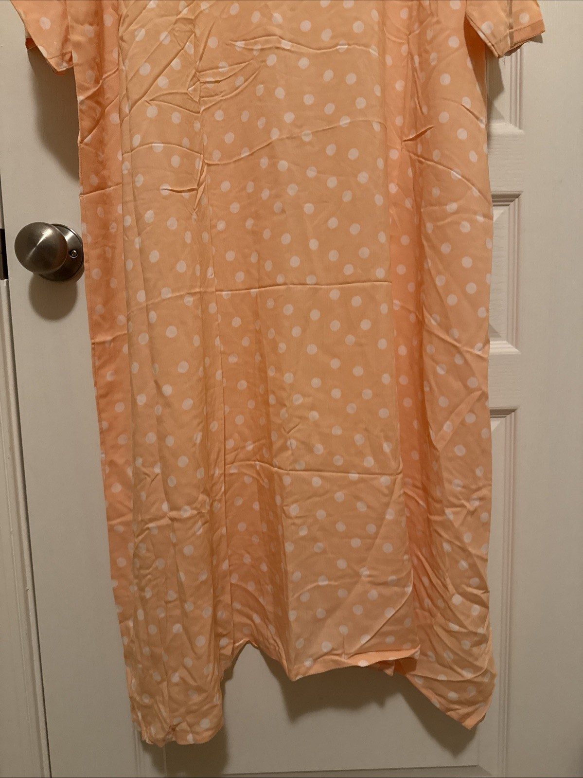 Indian Pakistani Kameez Moomoo Polka Dot Pink Peach Women New Size Large