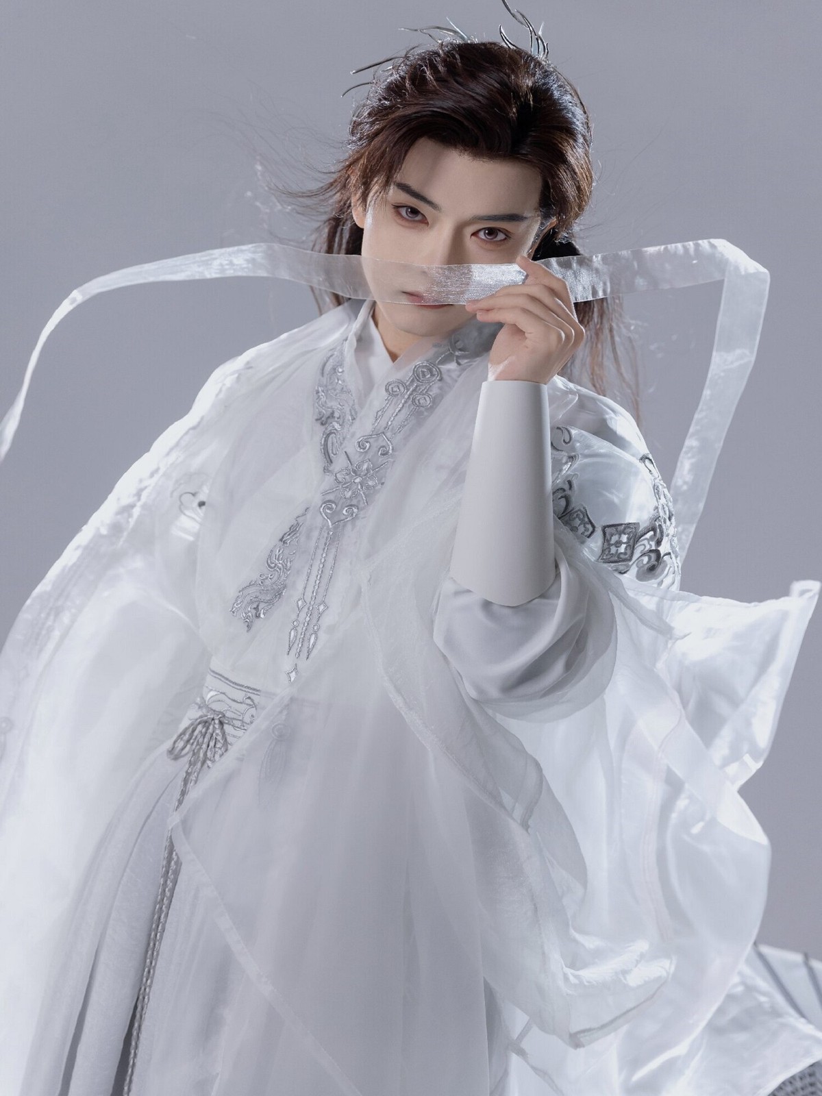 [Fuso] White men women same spring summer embroidery suit original Wei Jinfeng