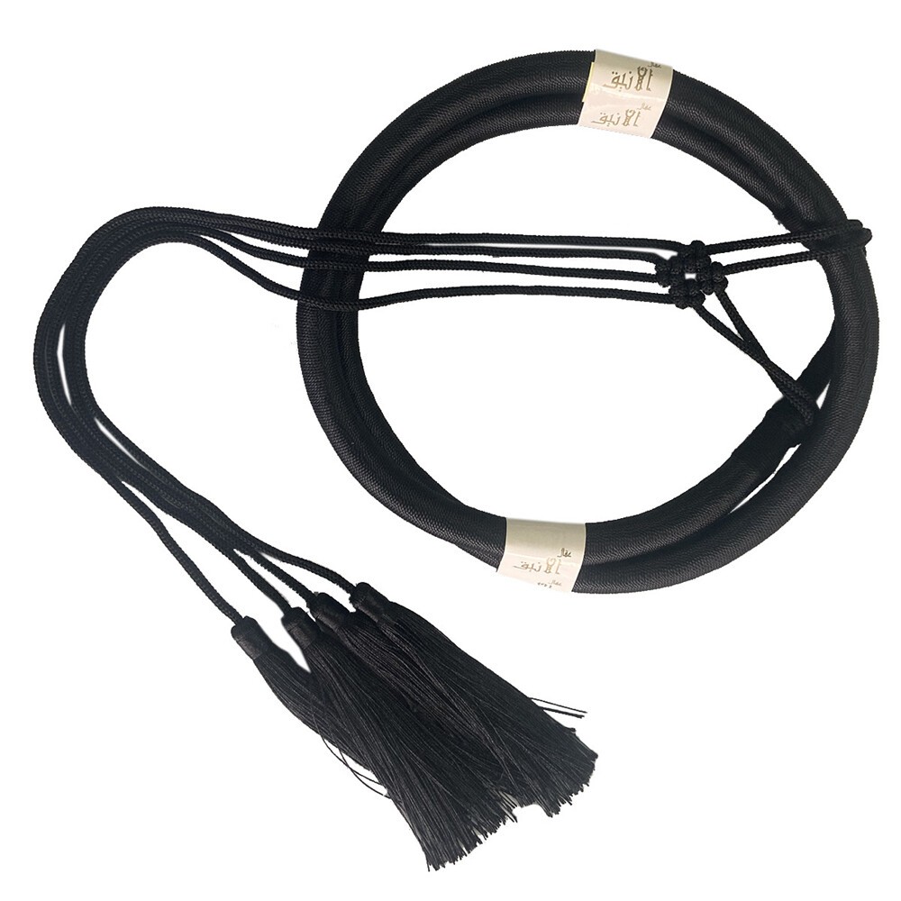 Saudi Arabia Men Black Hair Band Men Headband With Tassel Scarf Dubai Headwear