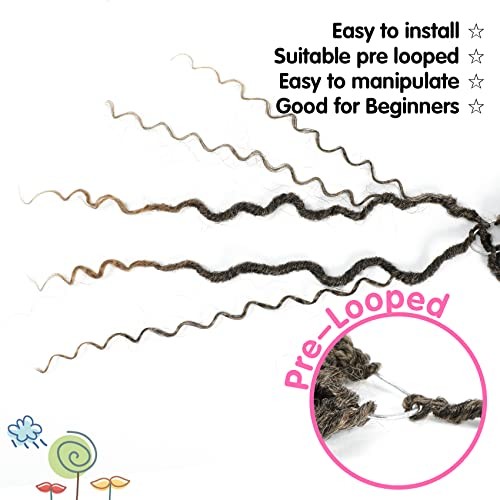 Goddess Locs Crochet Hair 14 Inch, 8 Packs New Faux Locs Crochet Hair for