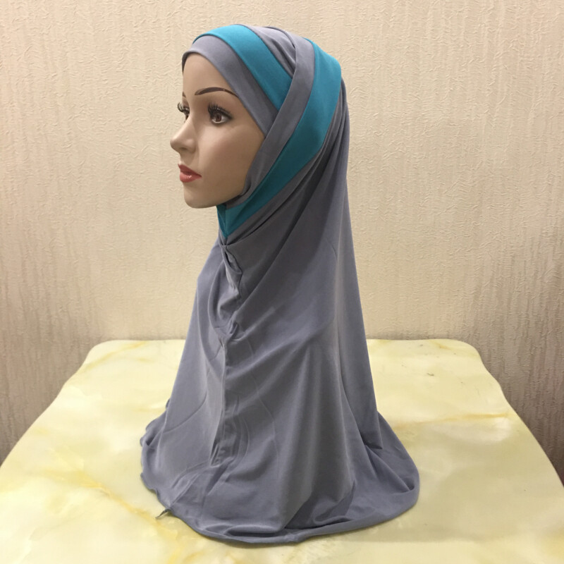 2 Piece Al Amira Hijab Islamic Prayer Hijabs Head Scarf Muslim Women Cap Shawls