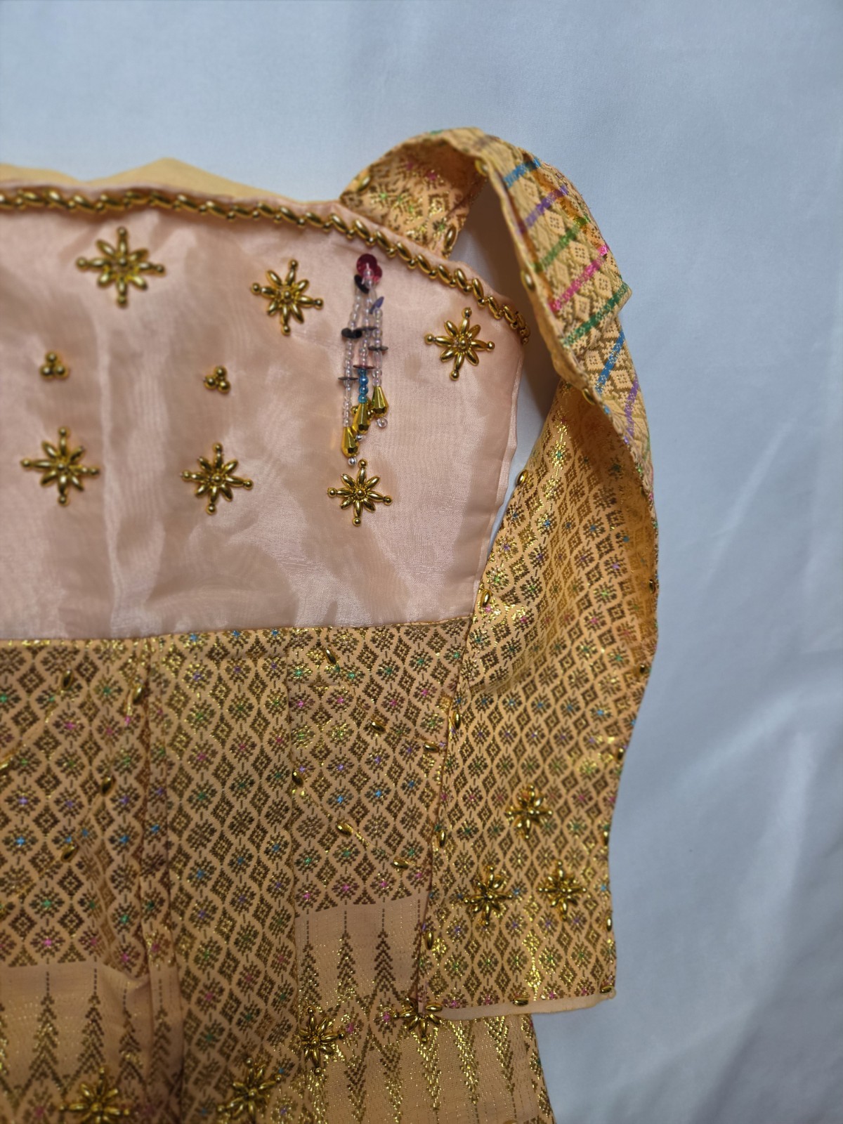 Handmade Thai Inspired Toddler/child Dress. L24″W10″
