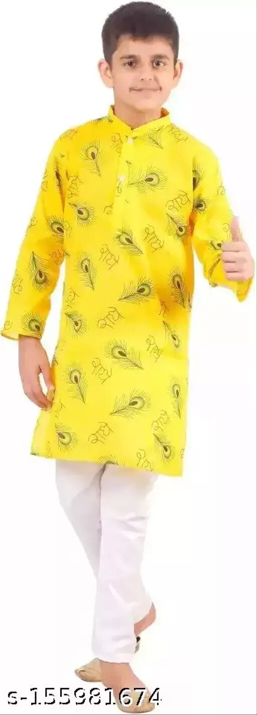 Indian Traditional Wear Multicolored casual kurta payjama set for boys Pack of 1