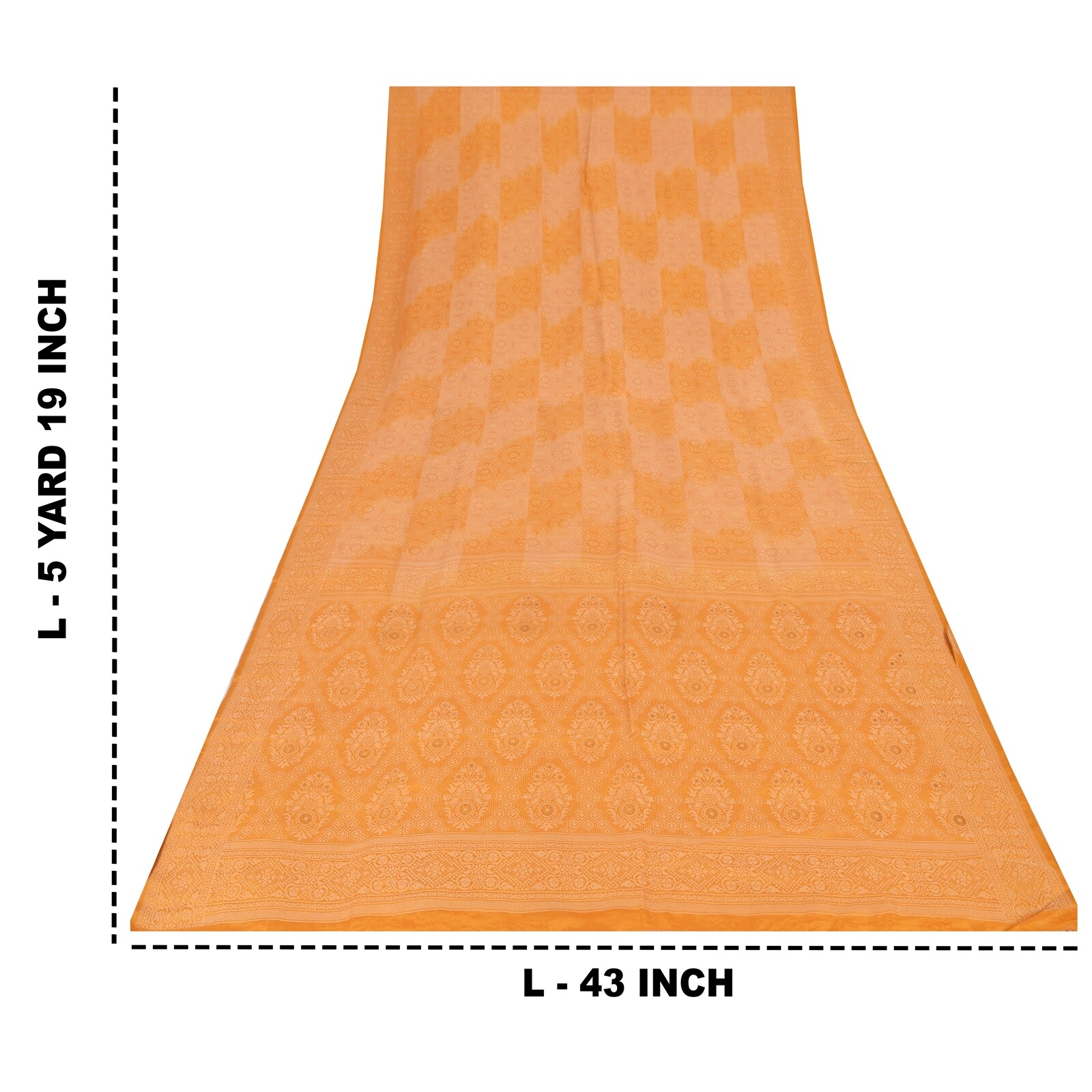 Sanskriti Vintage Indian Mustard Sarees Pure Silk Woven Premium Sari 5Yd Fabric
