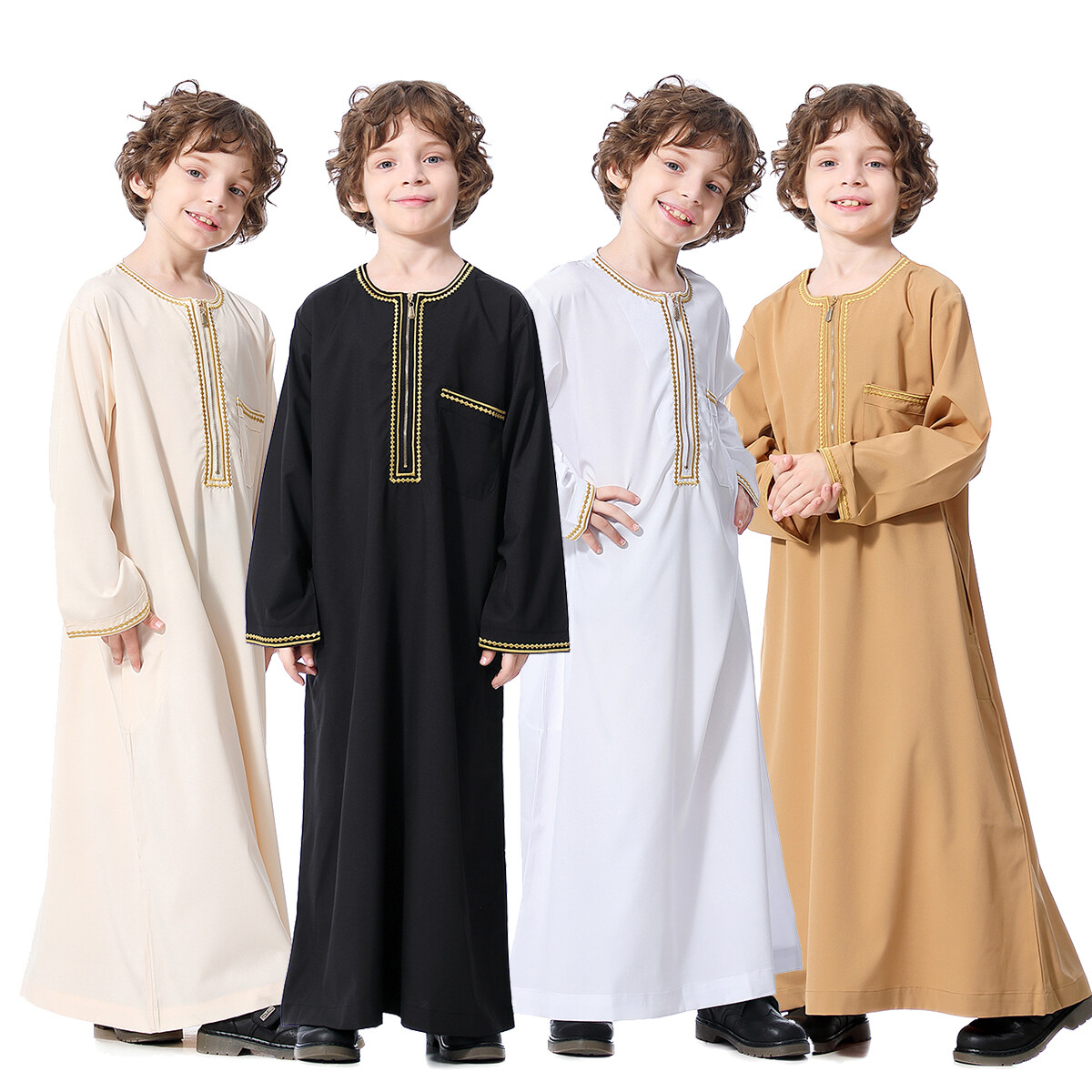 Thobe, Robe Daffah, Dishdasha Islamic Arabian Kaftan Boys Clothing Omani Style