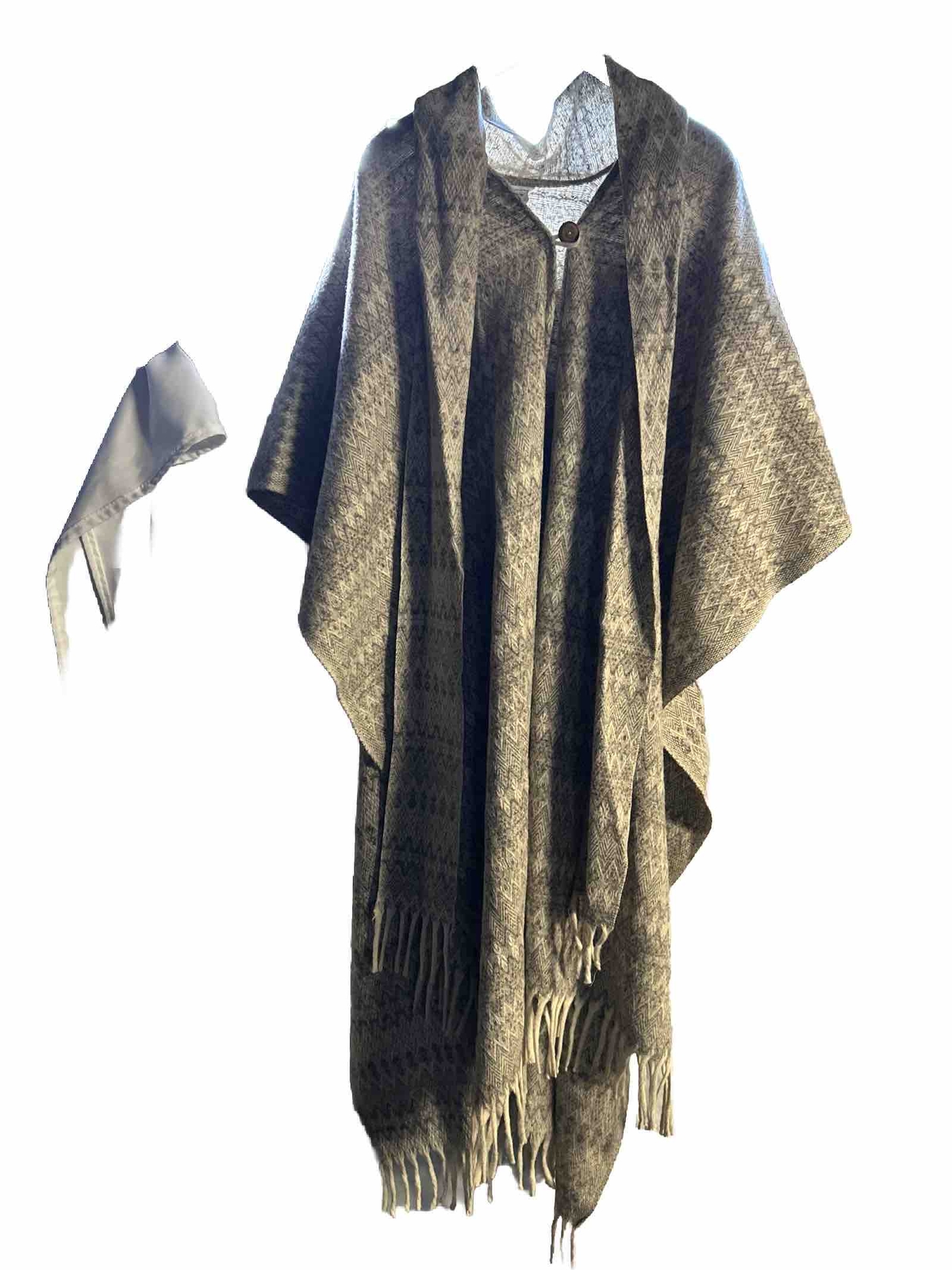 Textiles Poncho Adult One Size Woven Serape Blanket 100% Wool (100%Lana) MEXICO