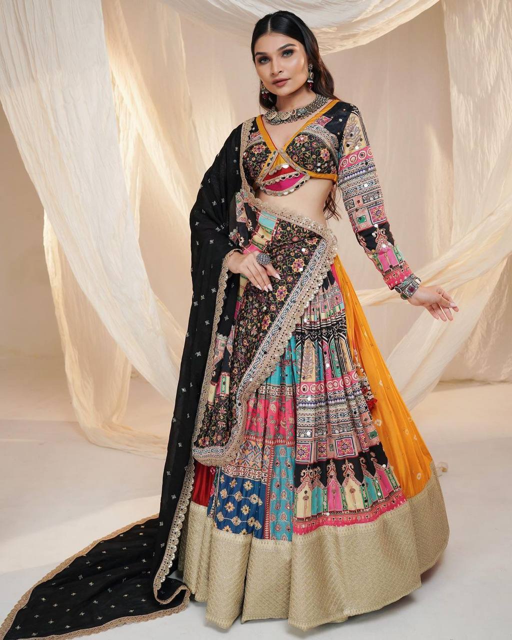 Chaniya Choli For Navratri, Garba lehenga women, Navratri Dress By Aadat Export