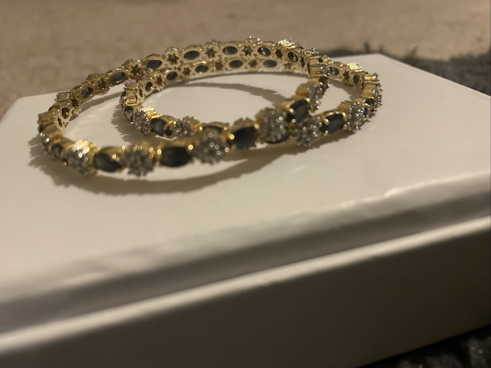 NEW Navy-blue-black Pakistani Indian Kangan /bangles (NEW). Fancy. Size Small