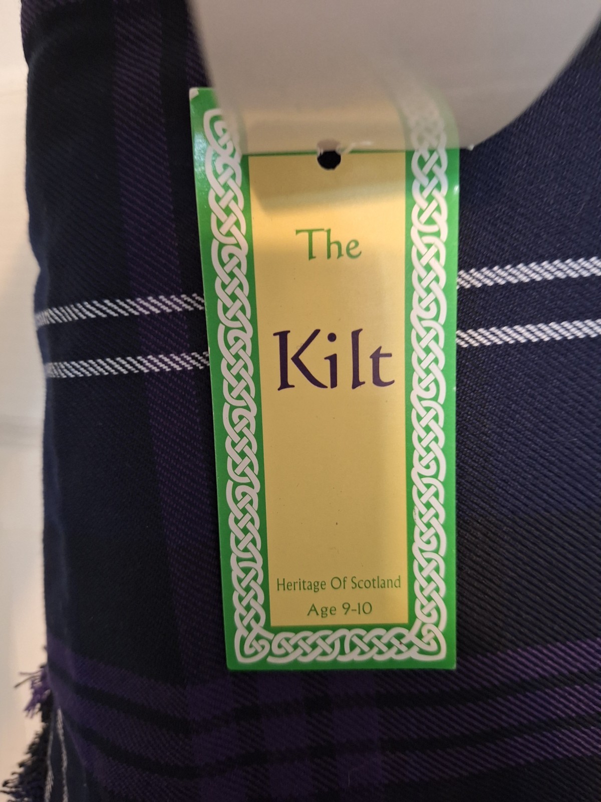 The Kilt Boyls Deluxe Kilt Heritage of Ireland Black/purple Youth 9-10 yrs New