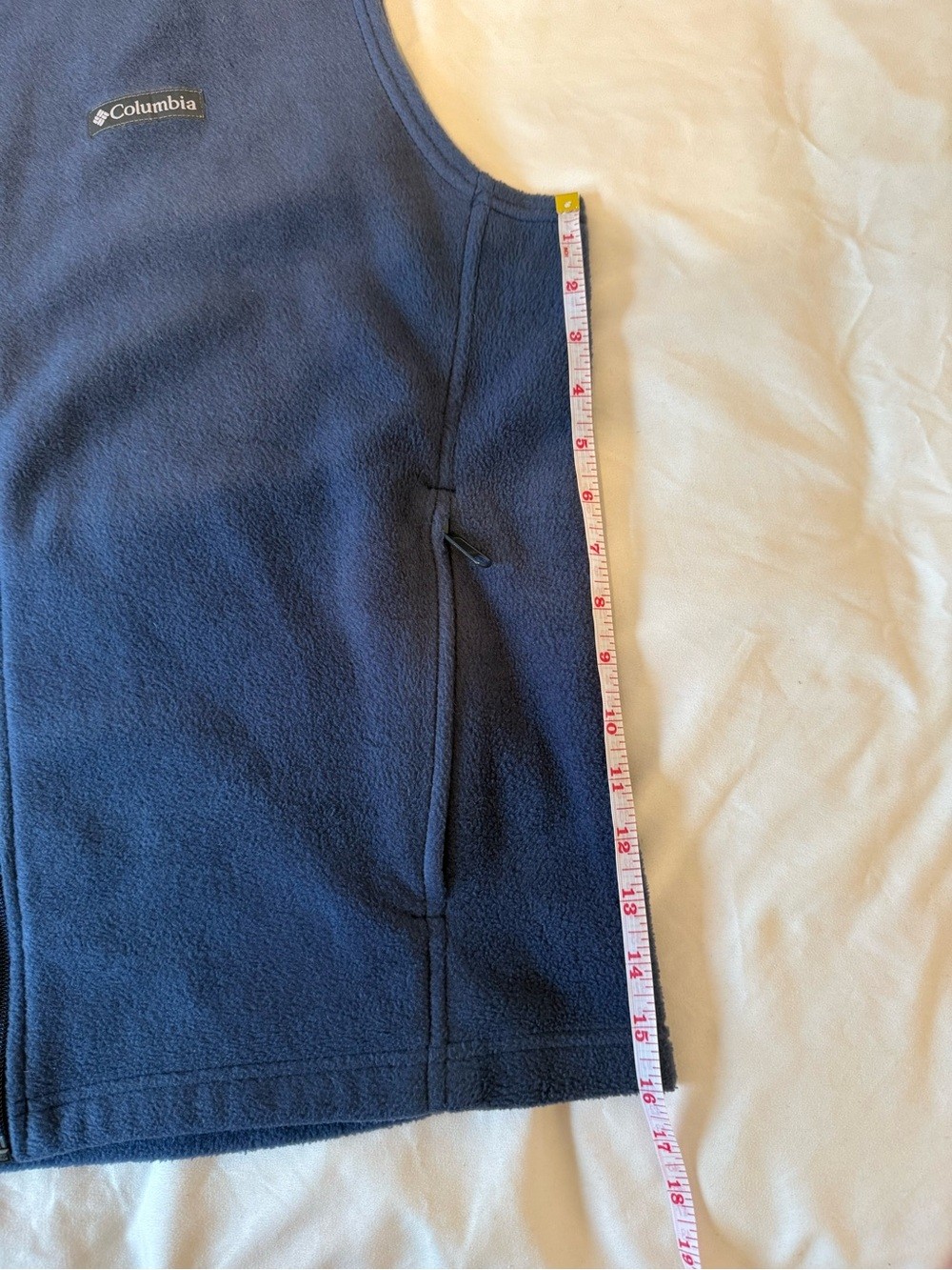 Columbia Men’s Size Large Mountain Full Zip Fleece Vest Navy Blue