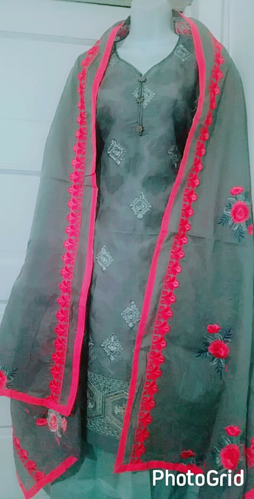 Full Embroidery stitched Indian designer Gorgeous salwar Kameez suit dress~42L