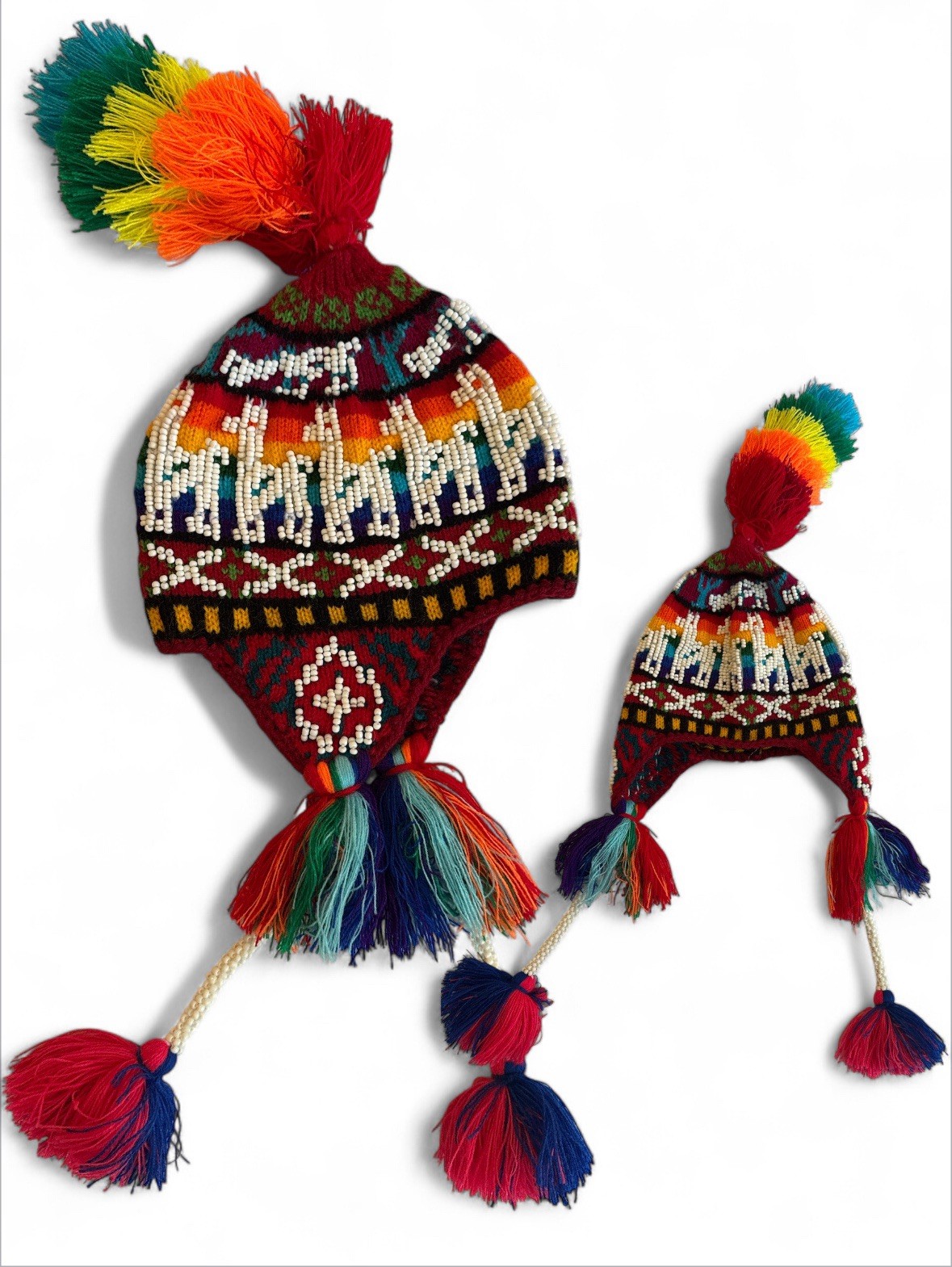 Kids Peruvian Beaded Chullo Beanie