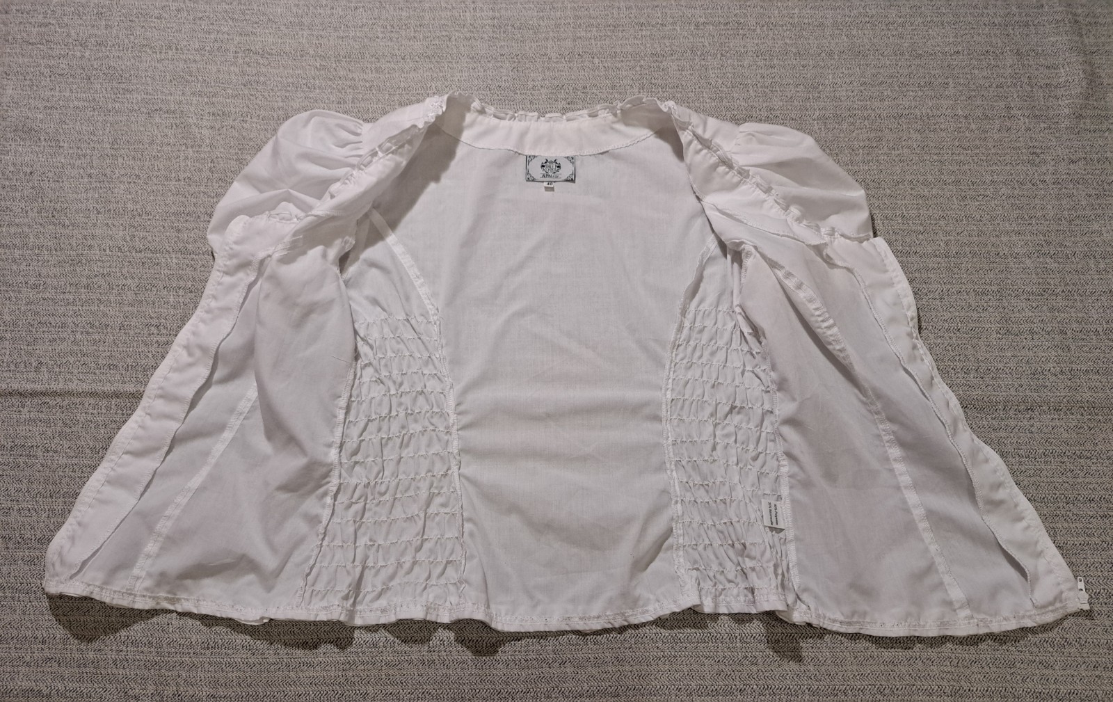 Vintage German Dirndl Set Bodice Blouse Skirt Linen Alpine Oktoberfest Sz M/EU40