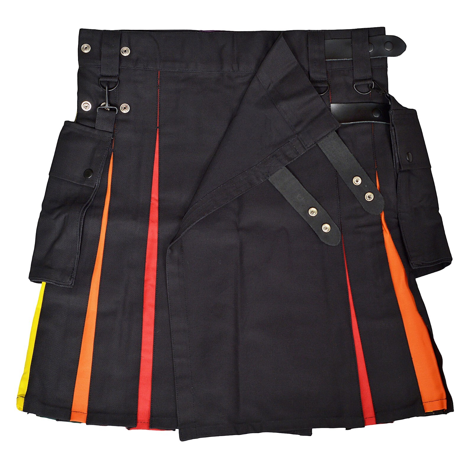 Hybrid Utility Kilt for Men Scottish Rainbow Kilt Traditional Highlander Outfit