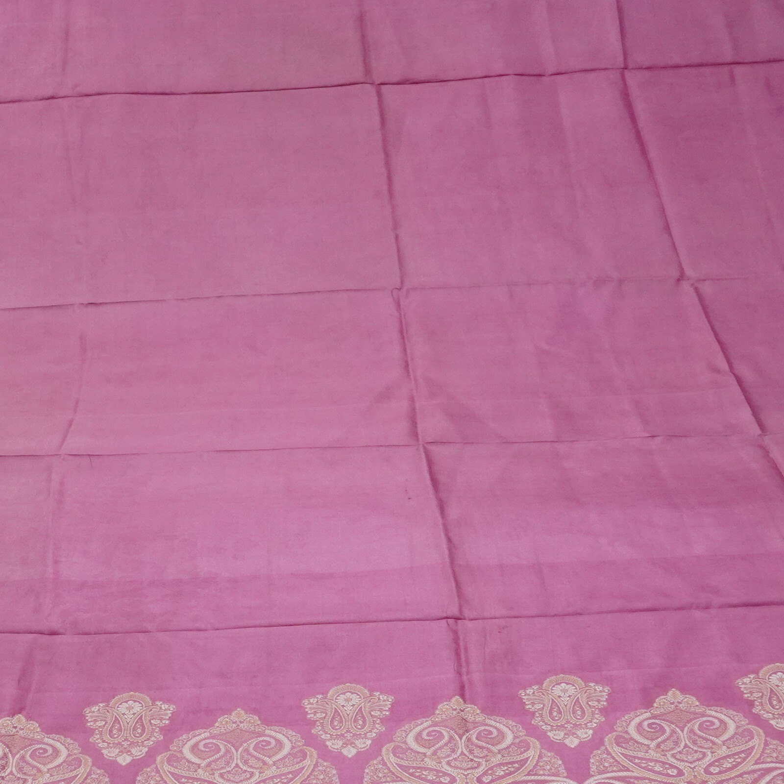 Vintage Pink Sarees 100% Pure Silk Woven Indian Sari 6YD Decor Craft Fabric