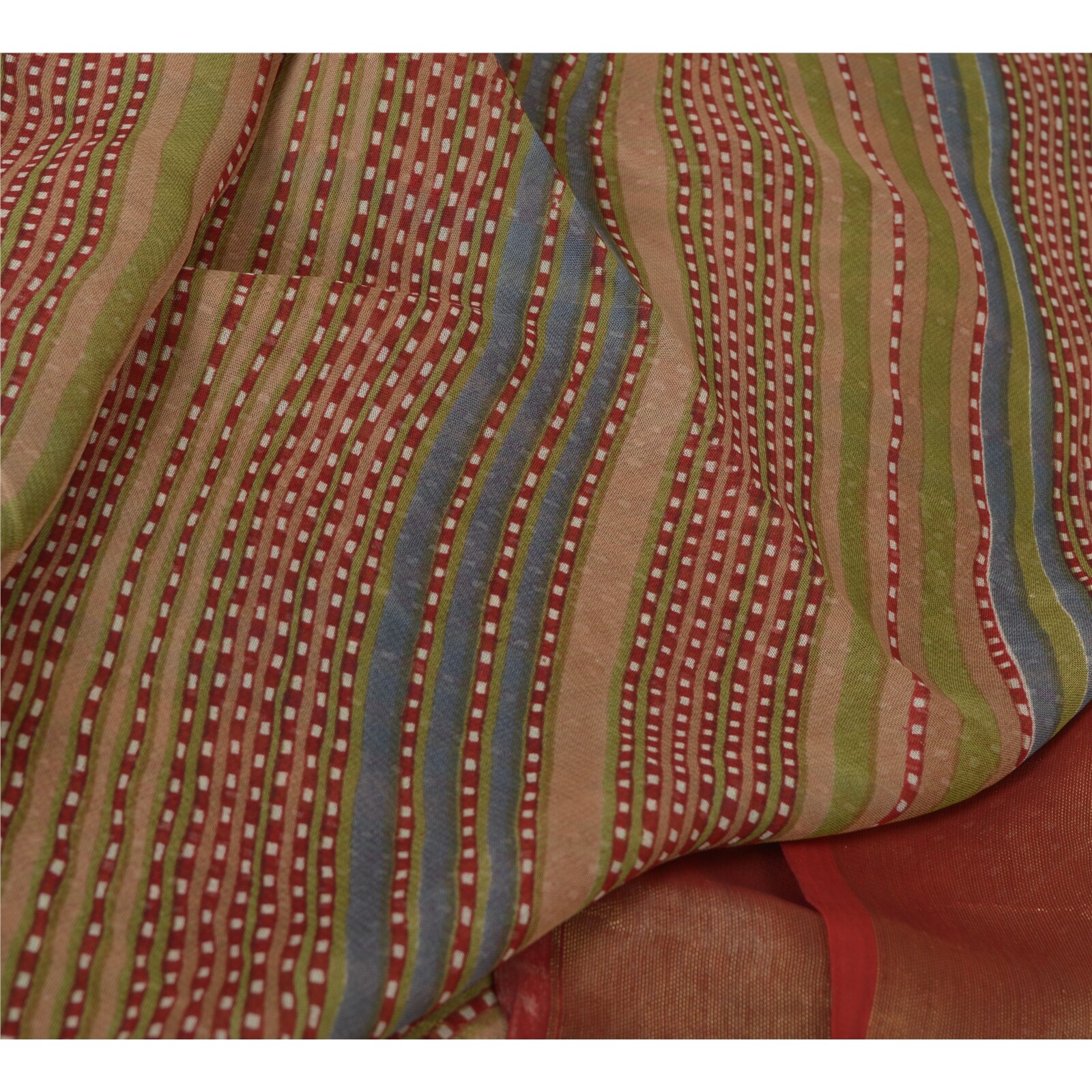 Sanskriti Vintage Sari Pasavally Leheria Printed Blend Georgette Sarees Fabric