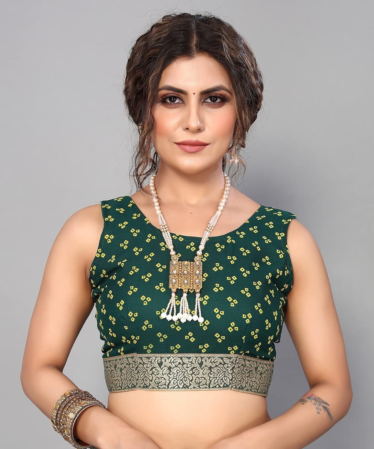 Women’s Georgette Printed Saree With Blouse Piece