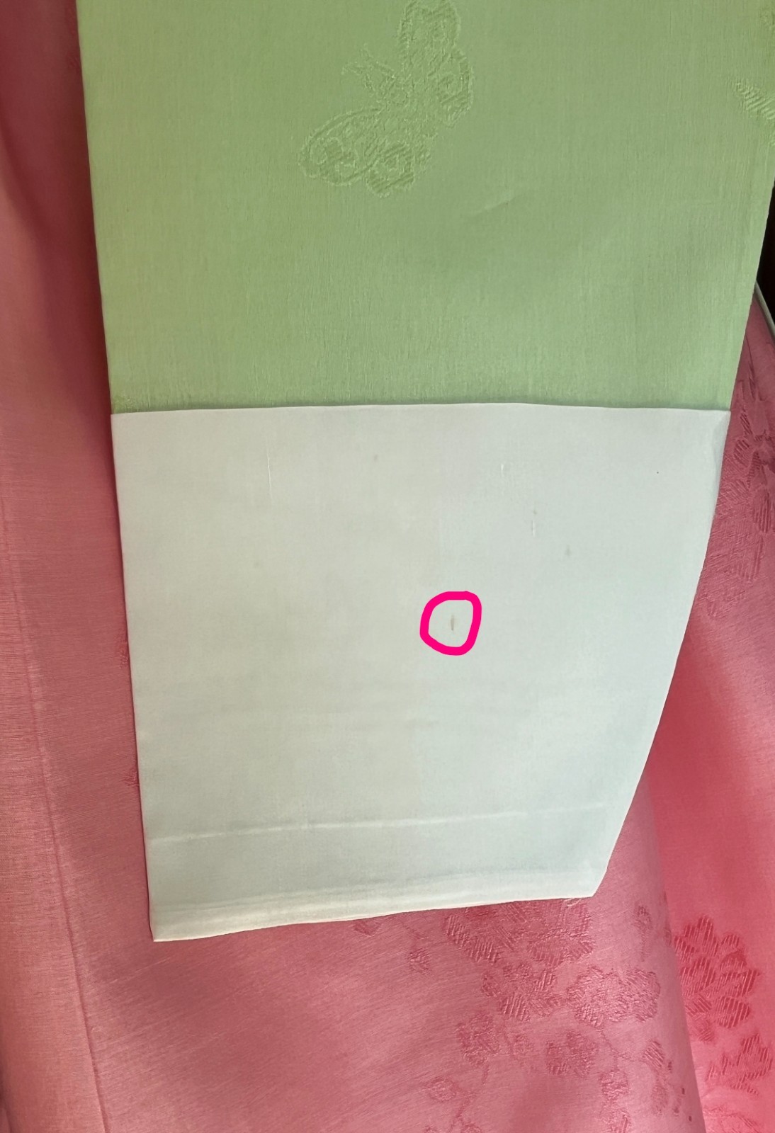 Korean Traditional Dress Dangui Hanbok Set-Green & Peach/Petticoat 2 Norigae Bag
