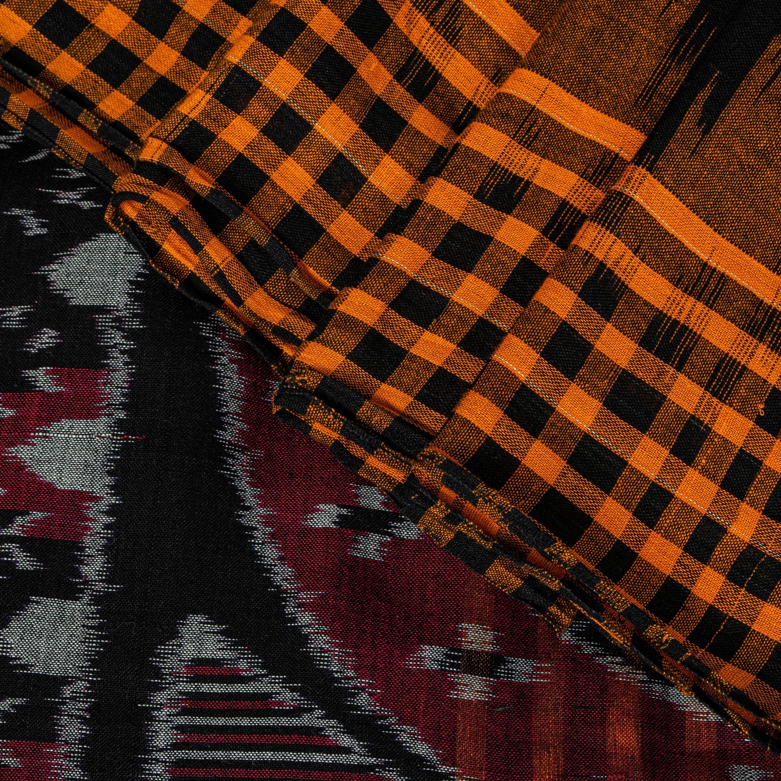 Sanskriti Vintage Mustard Pure Cotton Saree Sambhalpuri Ikat Handwoven 5.5Y Sari