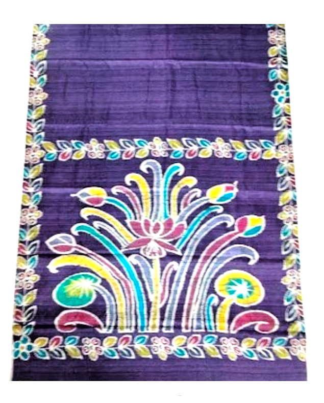 Vibrant Eyecatchy Ethnic Saree Batik Printed Soft Uppada Silk Party Wear Sari