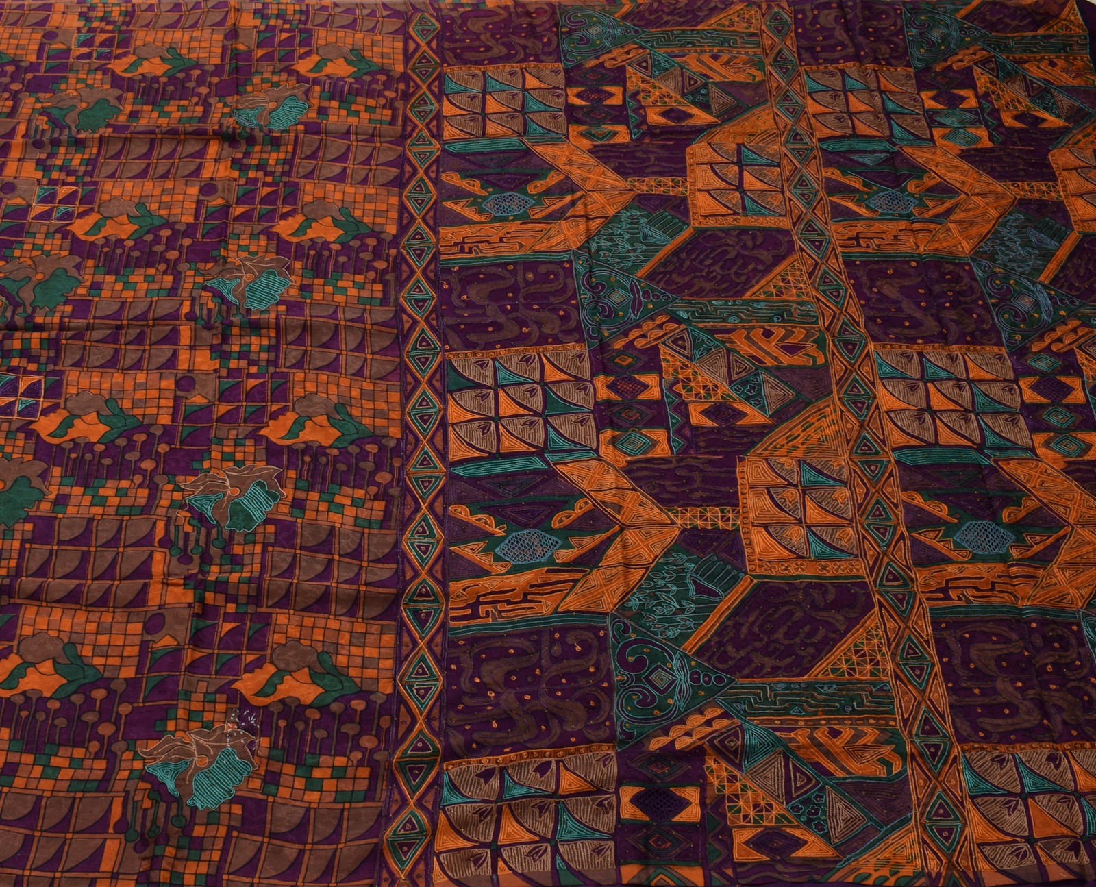 Sushila Vintage Indian Saree 100% Pure Silk Printed Sari Craft Decor 6YD Fabric