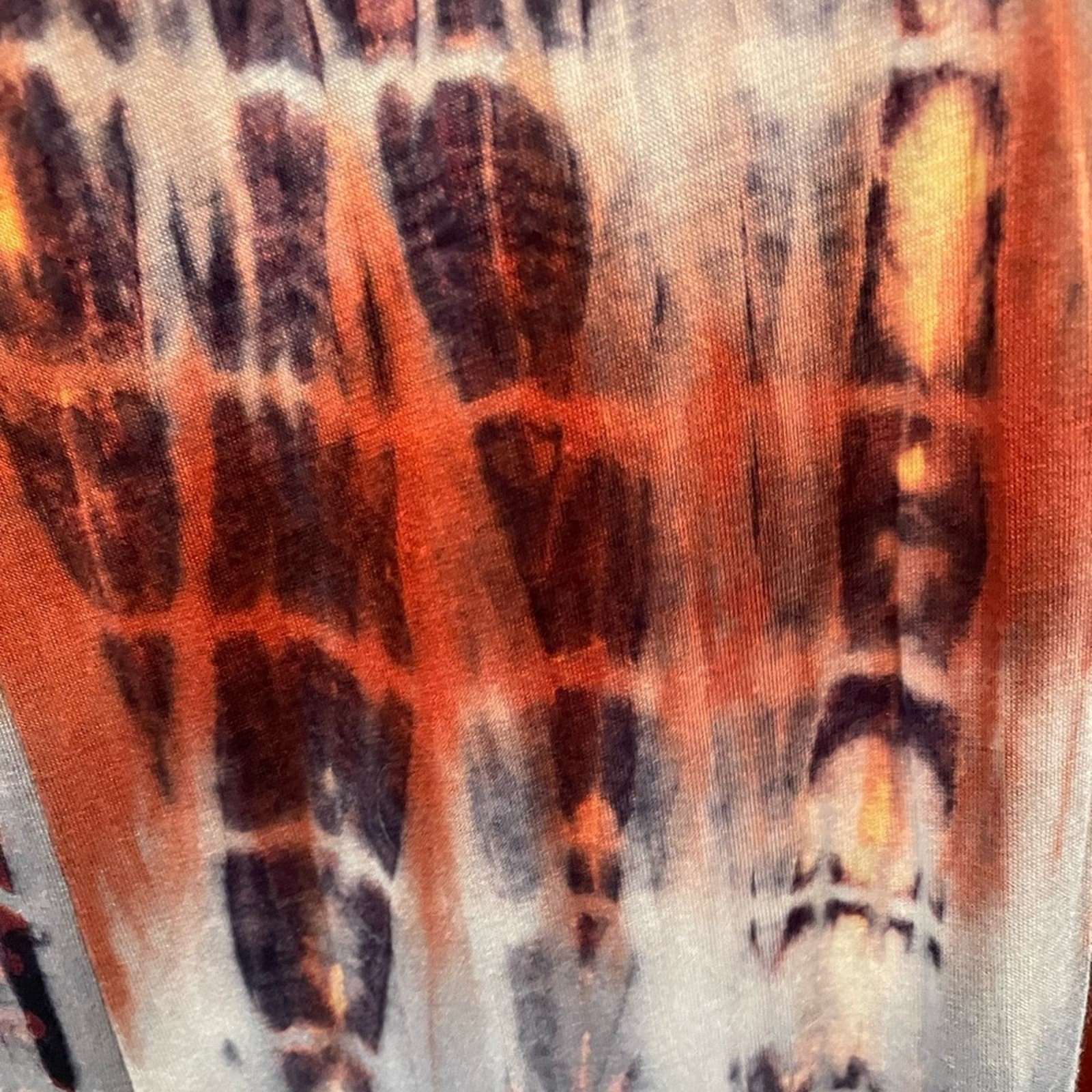 Tie Dyed Sunset Blue Stripe Maxi Bohemian Vest Duster size Small
