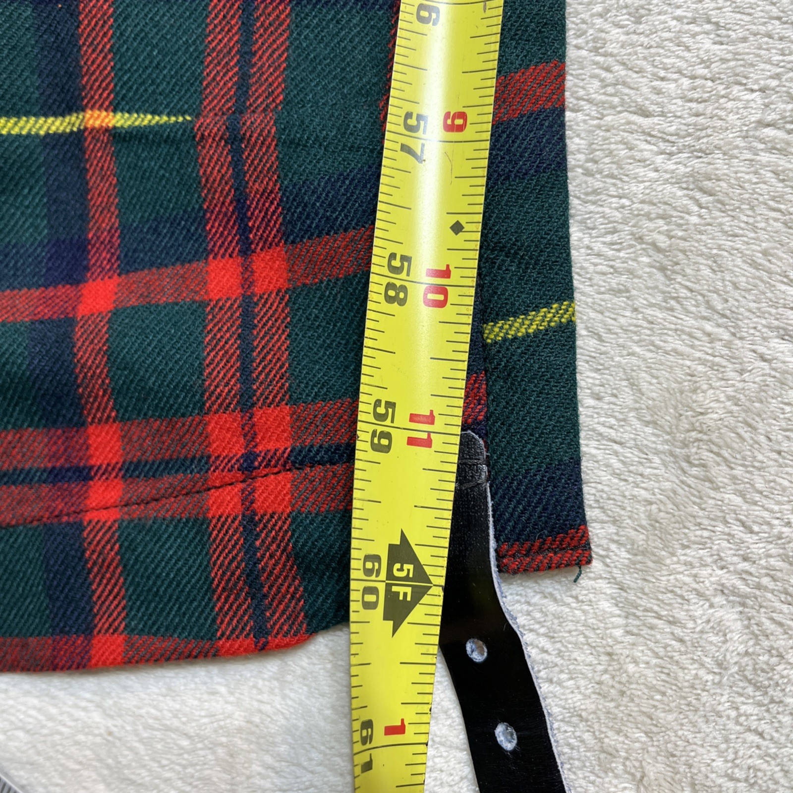 Geoffrey Tailor Highland Crafts Royal Mile Scotland Pure Wool Plaid Kilt (60×27)