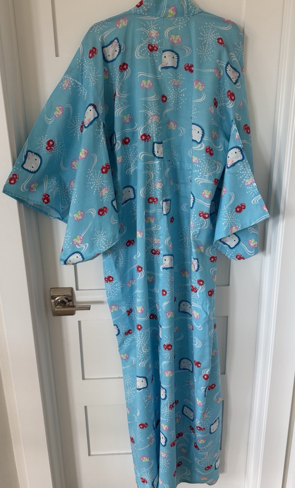 Hello Kitty Sanrio Cotton Yukata Kimono Robe Blue Kawaii One Size Japan