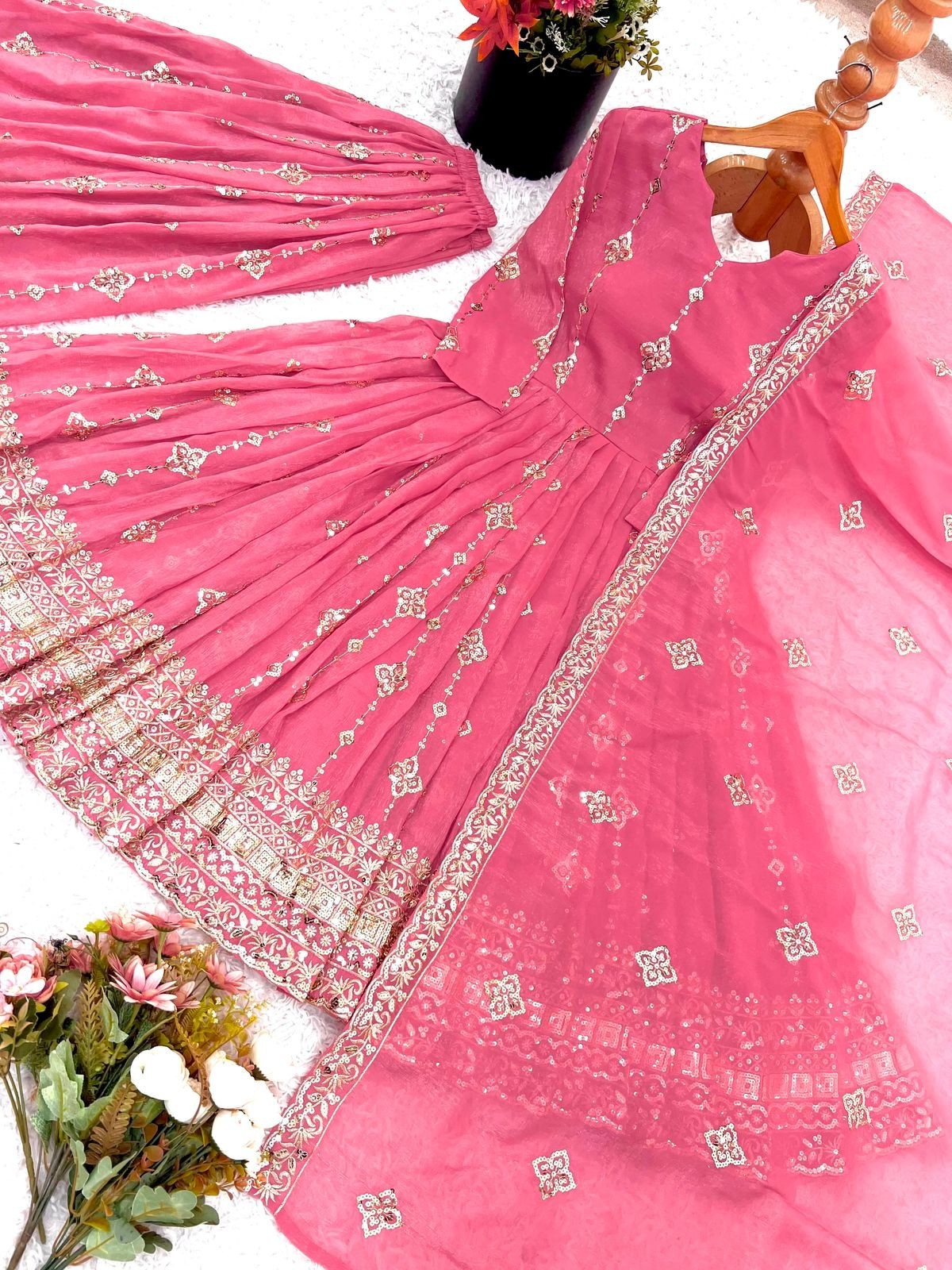 SALWAR KAMEEZ PAKISTANI INDIAN WEDDING PARTY WEAR DRESS BOLLYWOOD SUIT SHARARA