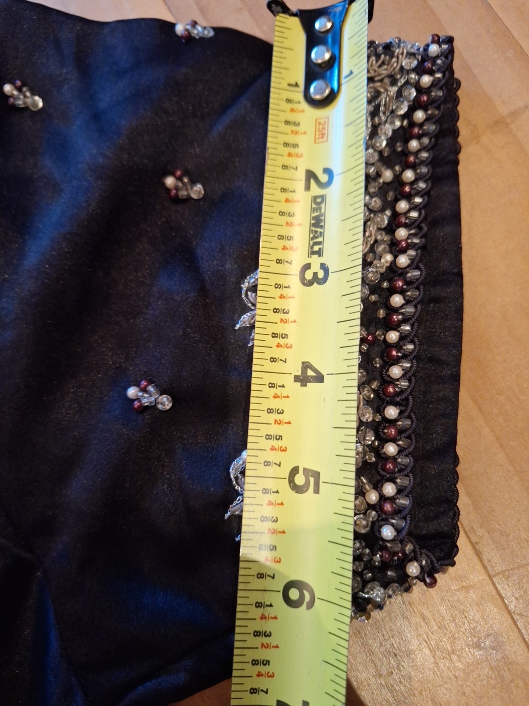 Sari, Black lehenga choli with sequins, beads, and multi thread embroidery, Med.