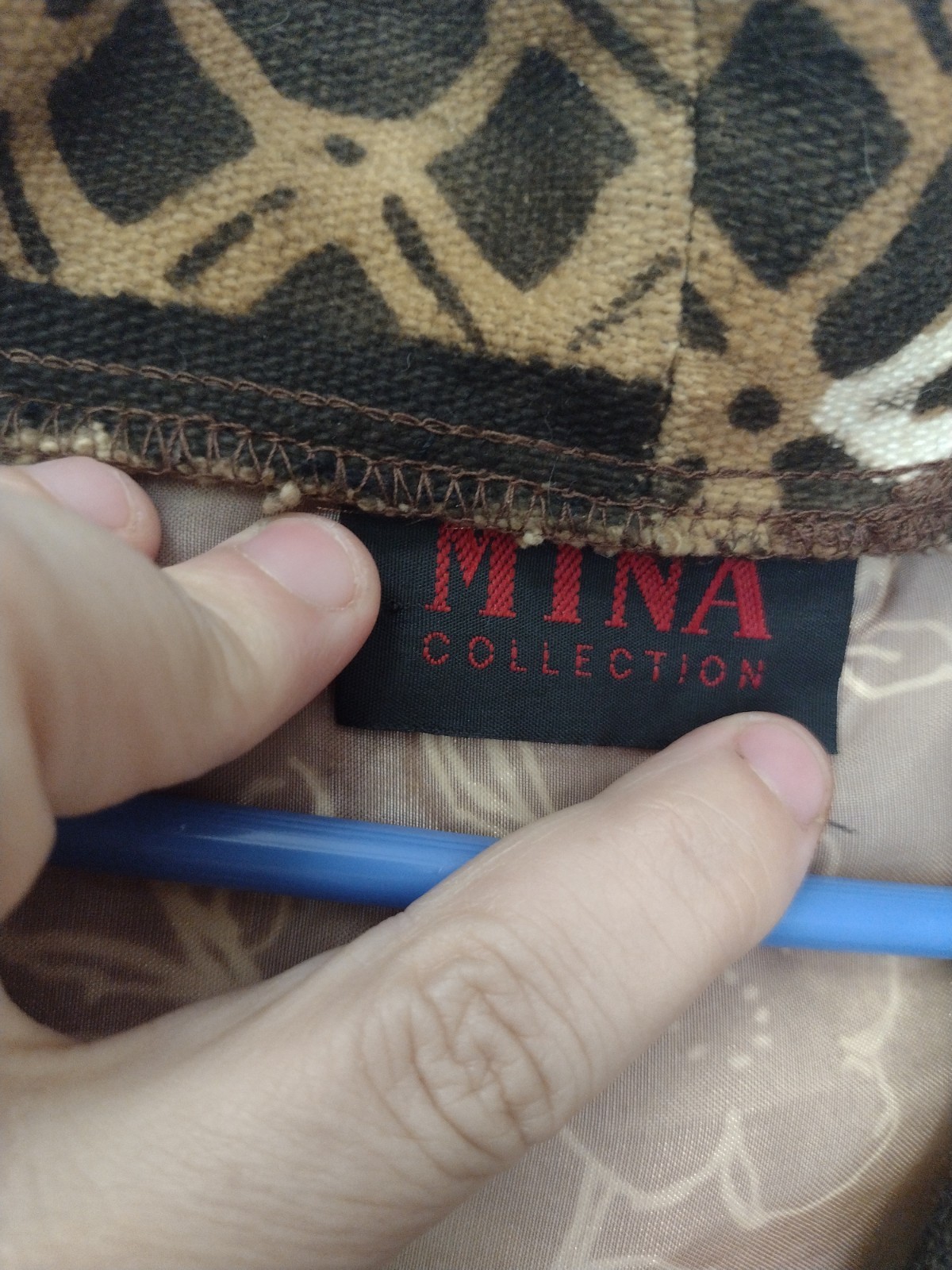 Mina Collection Kaftan Robe Mud Cloth Trim Copper Glow Rare Art to WearOne Size