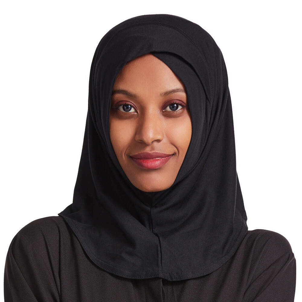 One Piece Muslim Women Hijab Amira Cross Scarf Ninja Turban Wrap Headwear Cover