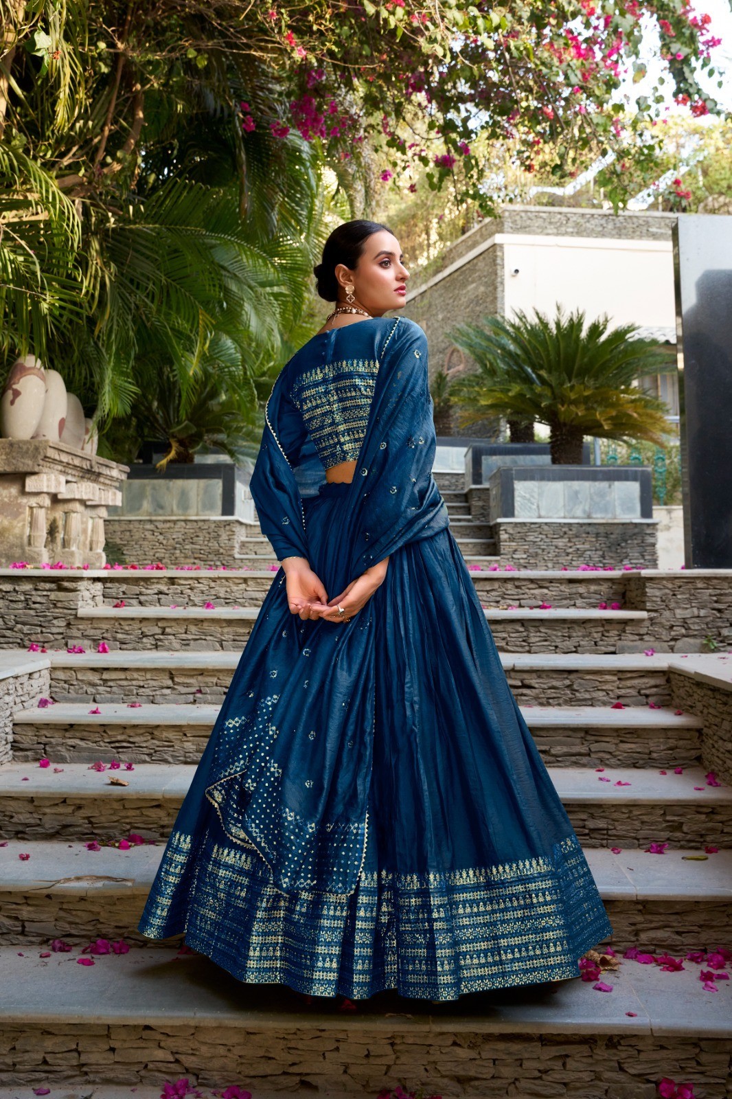 Chanderi Silk Lehenga Choli Dupatta Set New Exclusive Wedding Wear Women