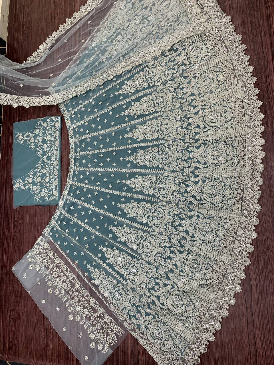 Indian Designer Soft Net Lehenga Choli With Dupatta For Wedding & Party