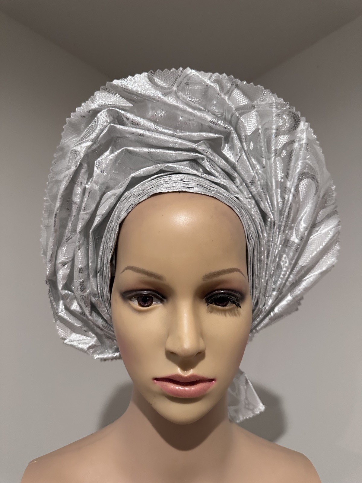 Elegant and Beautiful African Purple auto gele for women
