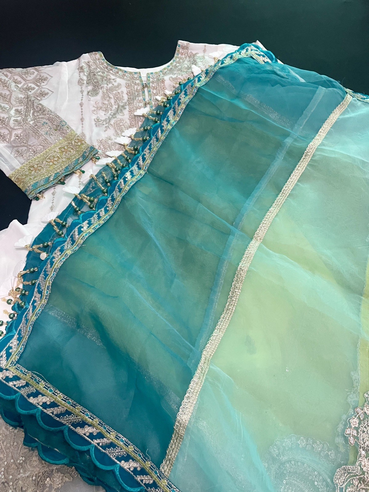 PAKISTANI MARIA B COPY CHIFFON PARTY WEAR DRESS