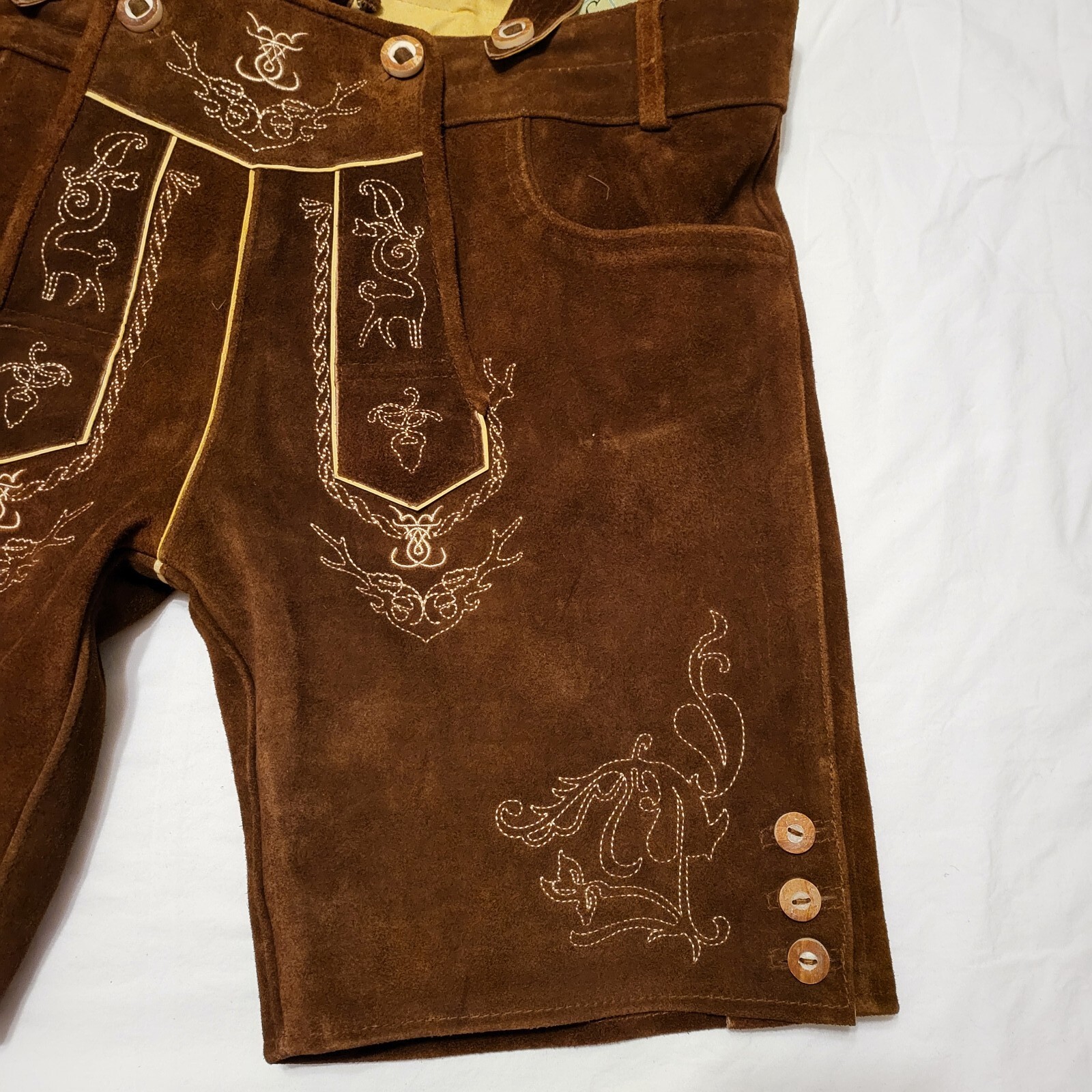 Schöneberger Men’s Bavarian Trach ten Oktoberfest Leather Trousers Size 40