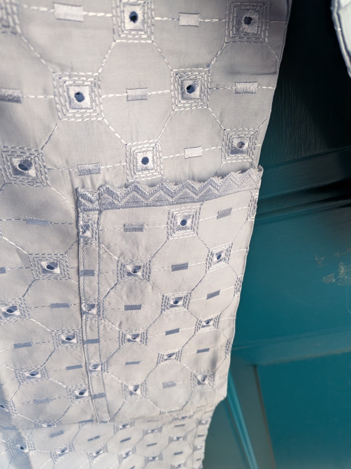 African Men Two Piece Lace Print Top & Pants (Buba & Shokoto), Nigerian style.