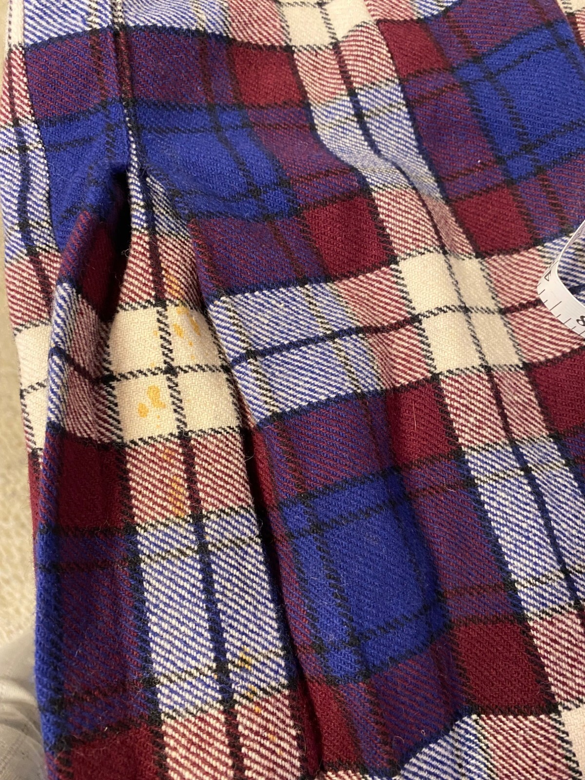 Vintage Cobra Kilt Pure Wool Ireland Plaid Blue Burgundy XS 26″ Waist