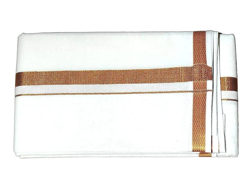 Men’s Cotton Dhoti Lungi Traditional White Angavastram (34 X 76-inch) For Puja