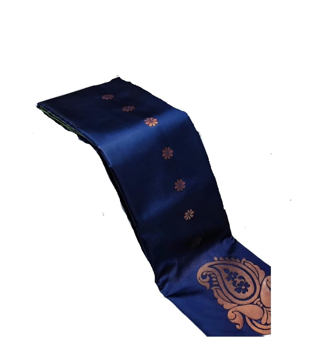 Women’s Kanjivaram Soft Silk Banarasi Saree With Blouse Piece