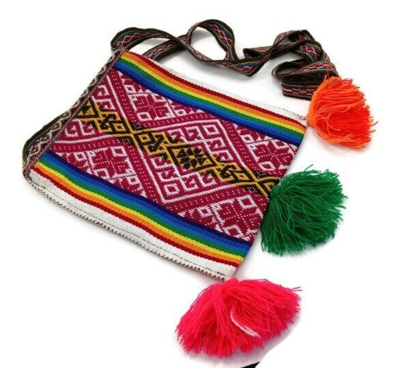 Small Chuspa Woven in Multicolor Alpaca Wool Cusco Peru