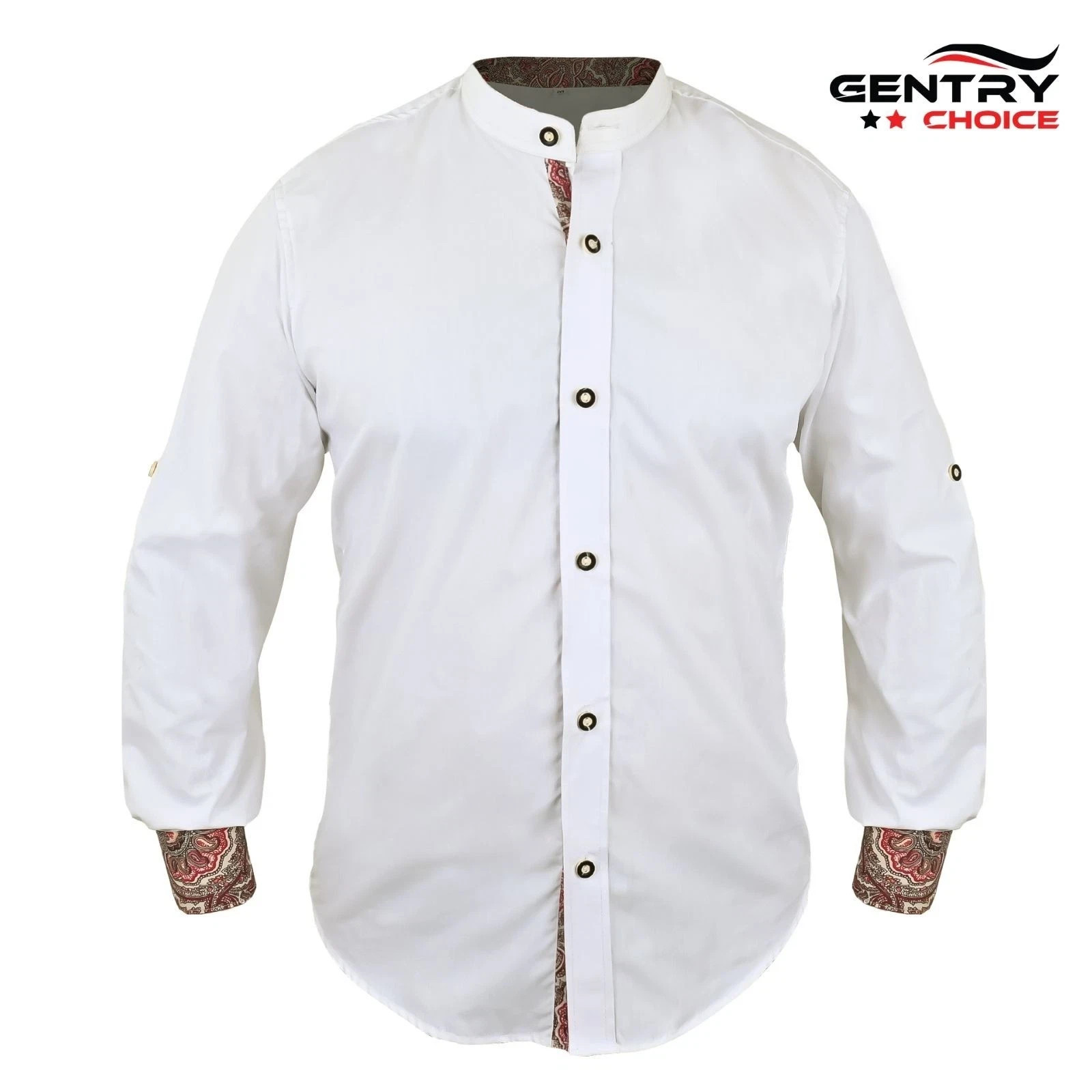 Authentic Bavarian Shirt Men Oktoberfest Shirt White Traditional German Outfit