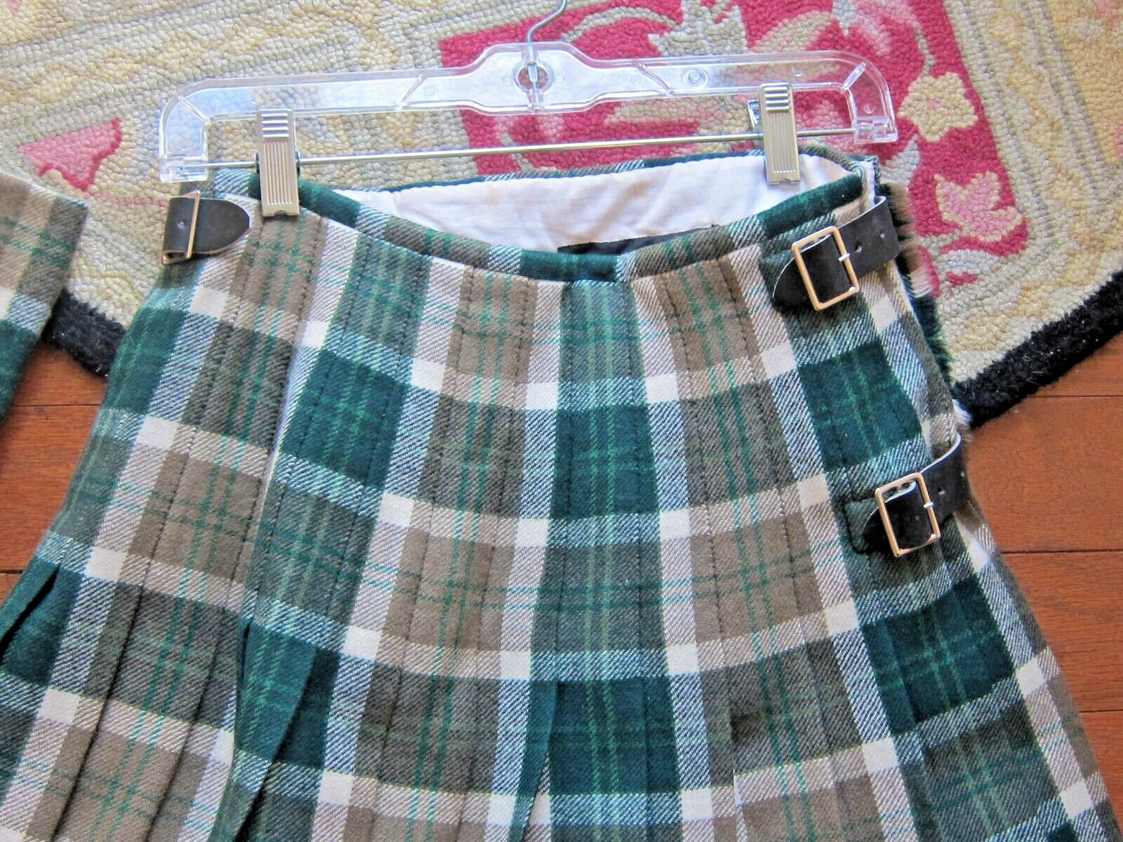Womens Geoffrey Tailor Highland Royal Mile Scotland Wool Tartan Kilt & Scarf Sm