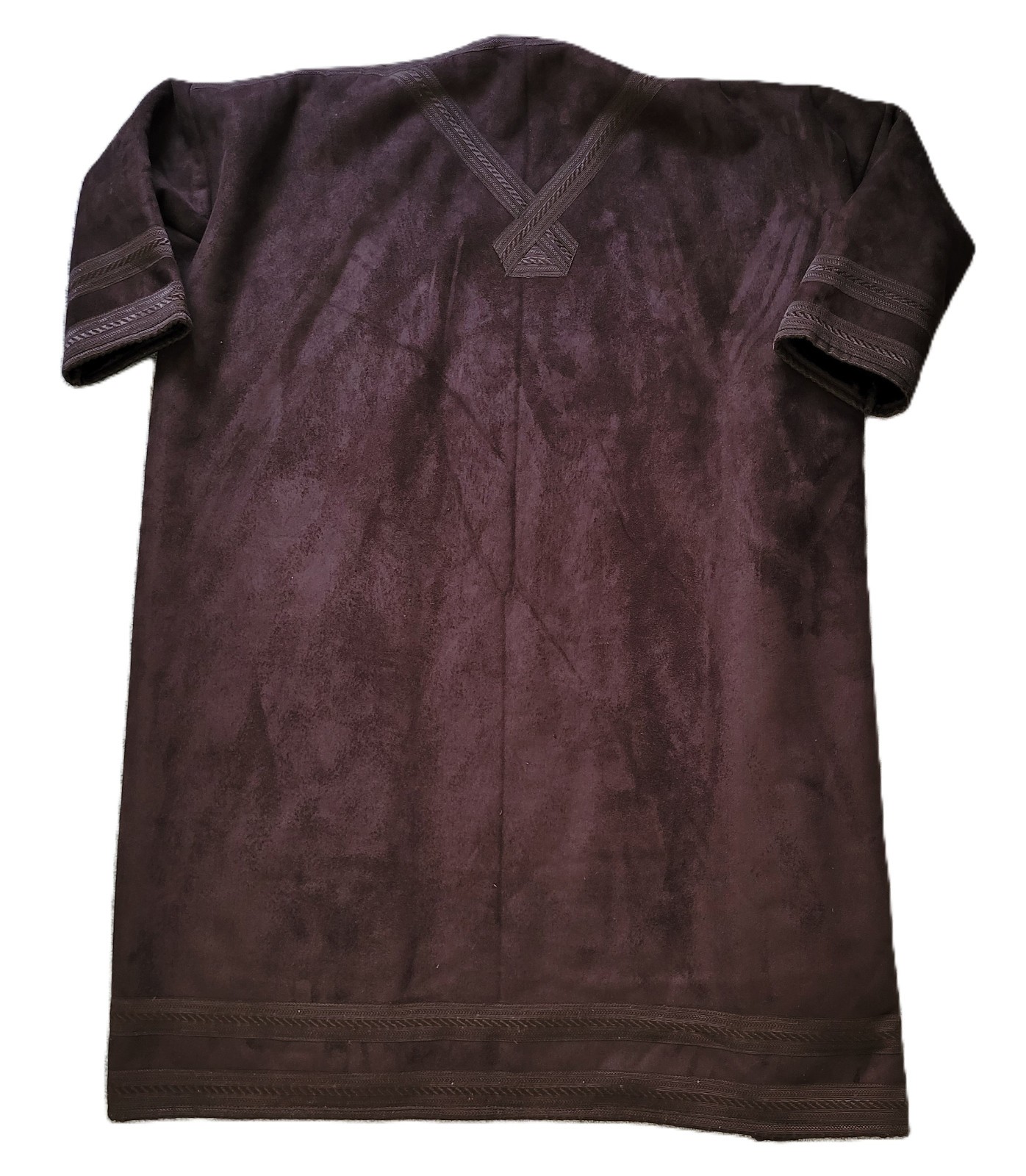 BISHT Farwa Classic Size Medium – Warm Winter Fleece Lined Coat Dark Brown Robe