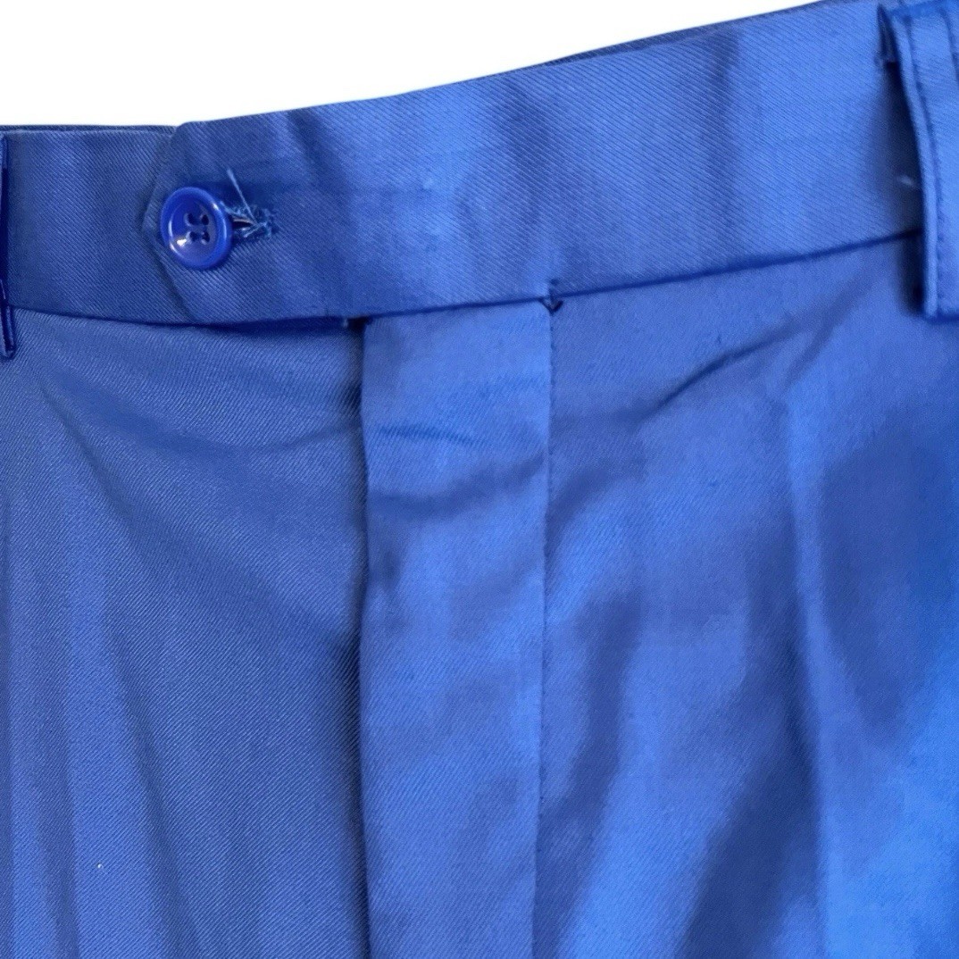 African Nigerian Senator Style Blue Top & Bottom Two Piece Outfit #3
