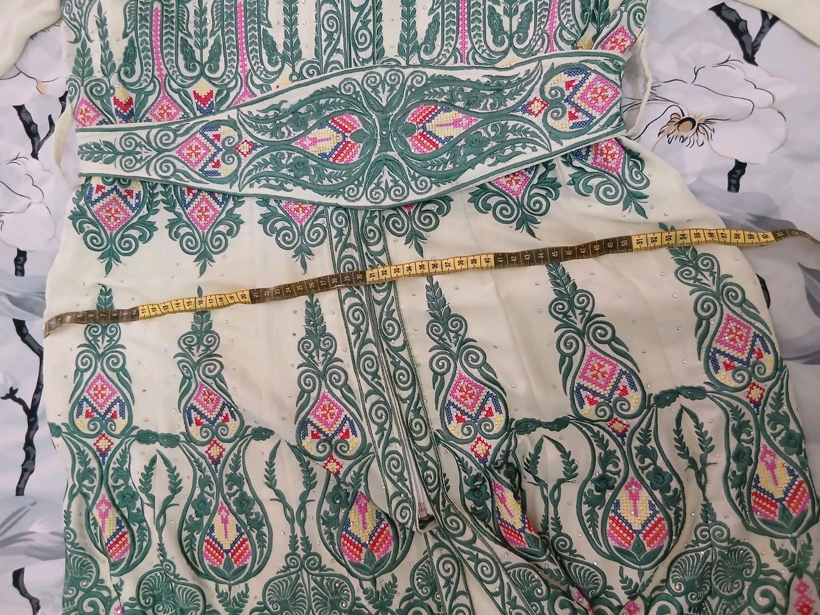 Traditional Palestinian Thobe Embroidered Dress Jordanian Caftan Henna Wedding