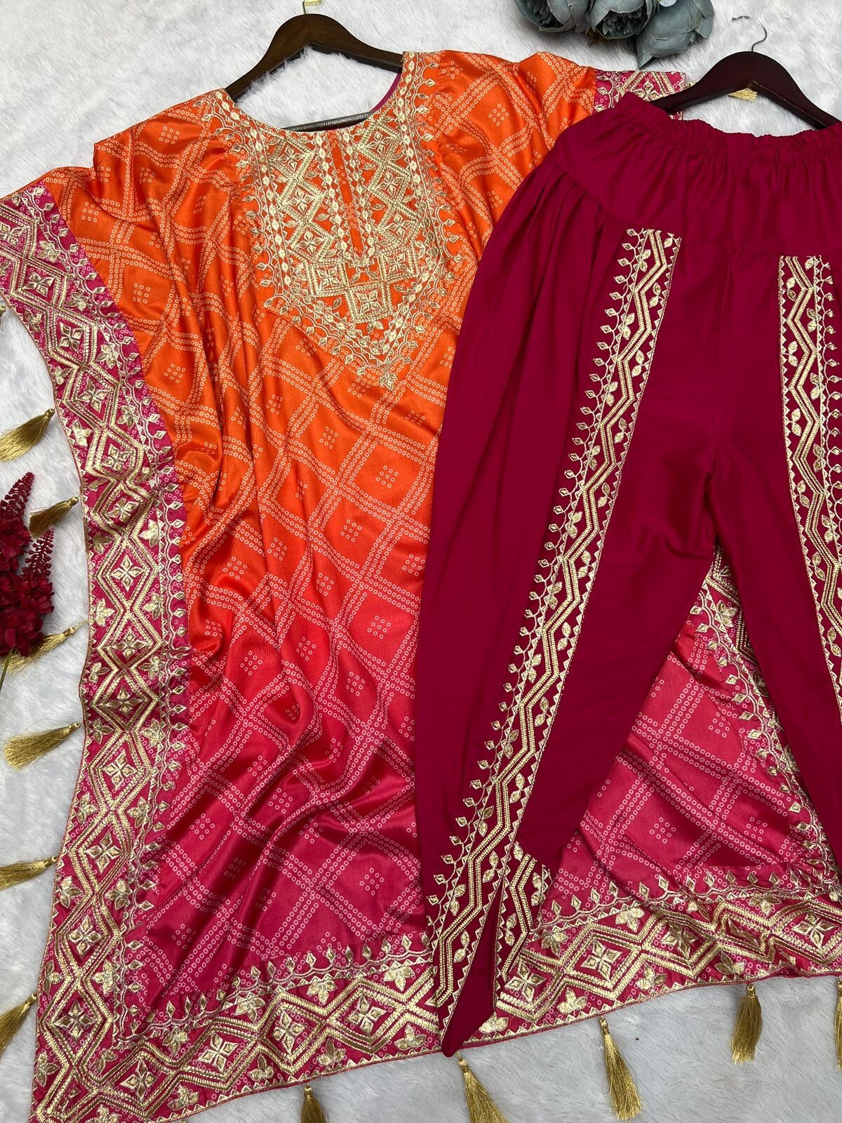 BOLLYWOOD SUIT PAKISTANI INDIAN WEDDING DHOTI KAFTAN SALWAR KAMEEZ PARTY WEAR