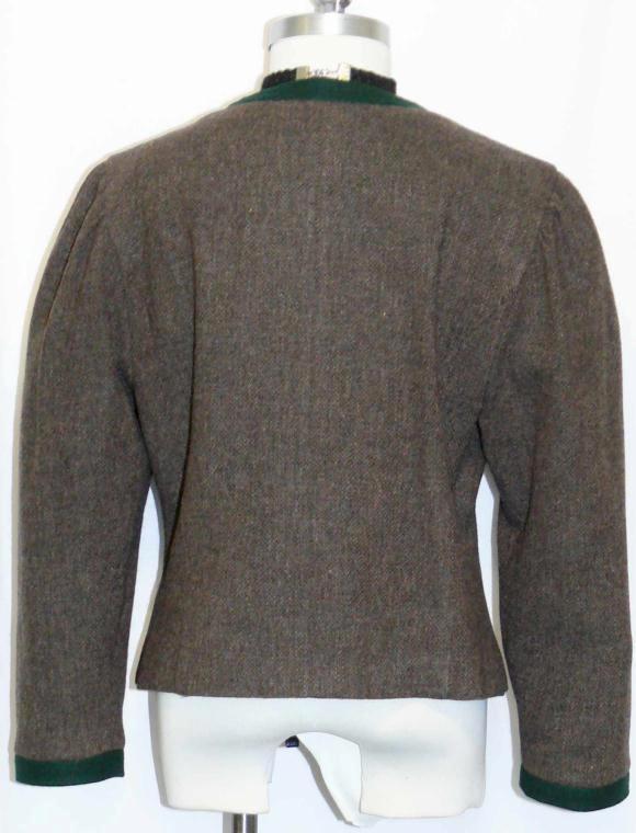 BROWN Women WOOL German Suit Winter Dress JACKET 8 10 M